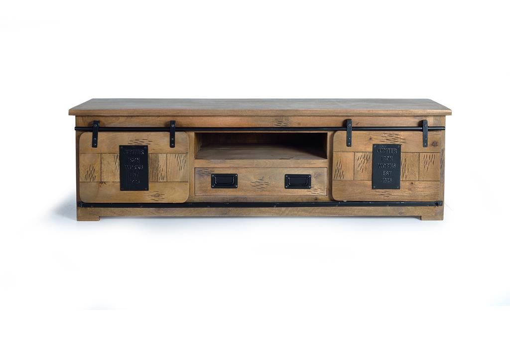 Industrial Mango Wood TV Cabinet