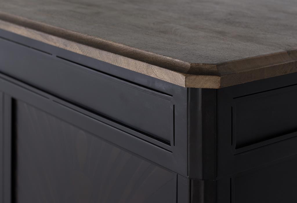Industrial Bar Cabinet, Mango Wood