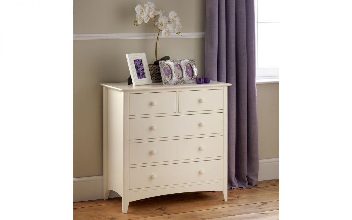 Cameo 3+2 Drawer Chest - Stone White