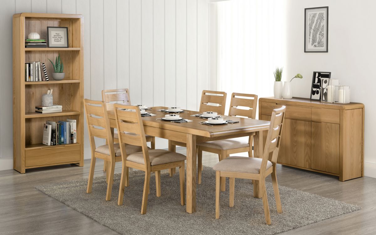 Curve Oak Tall Bookcase