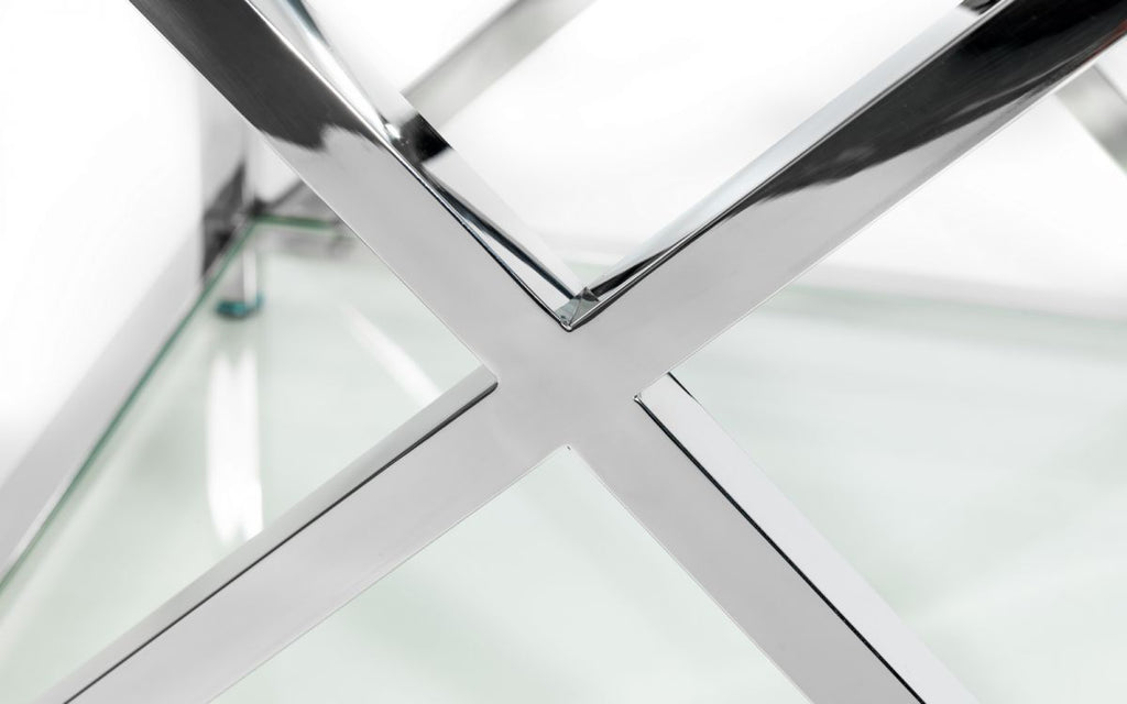 Miami Steel and Glass Coffee Table