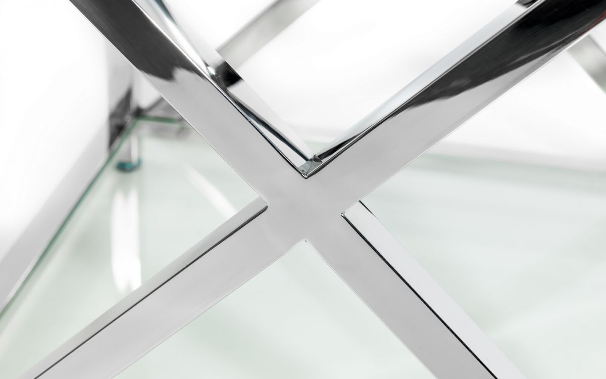Miami Steel and Glass Coffee Table