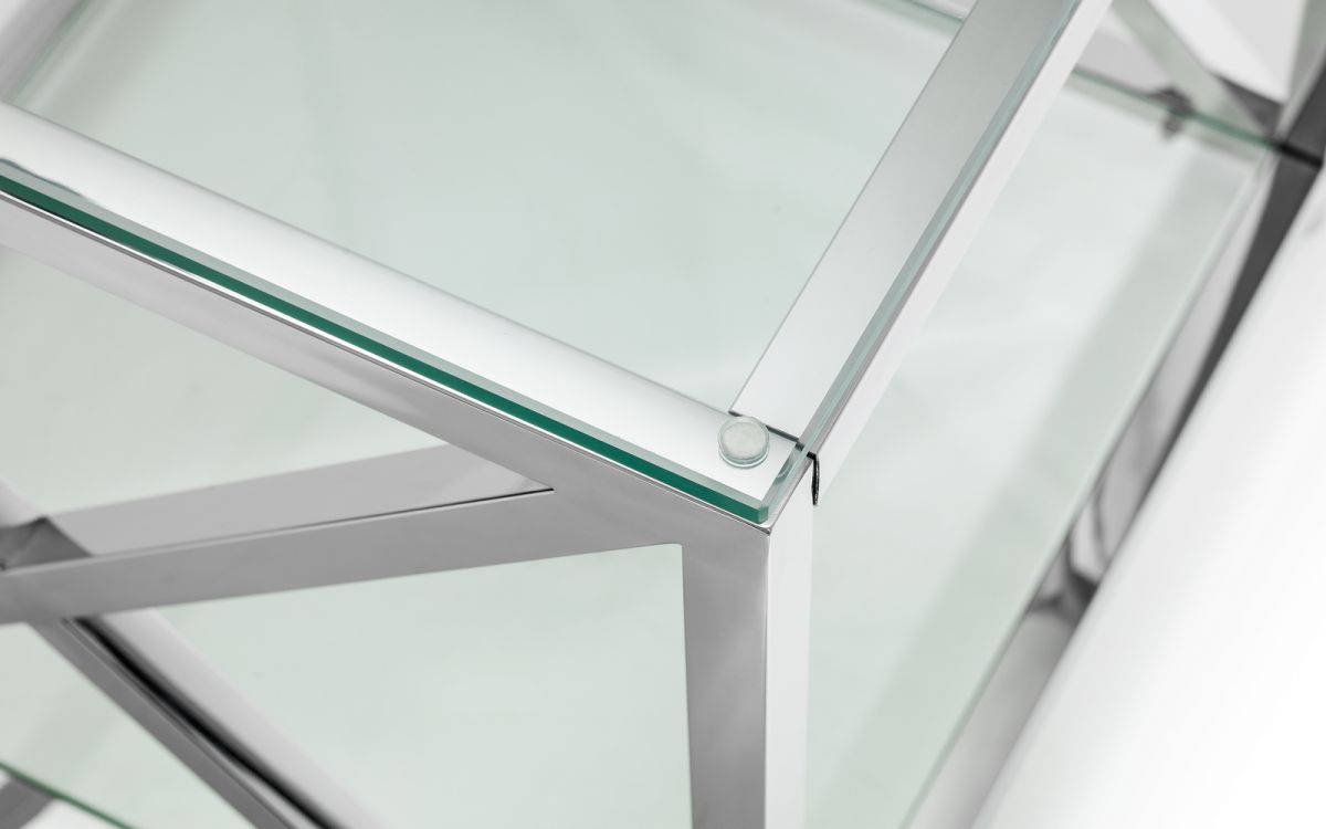 Miami Steel and Glass Coffee Table