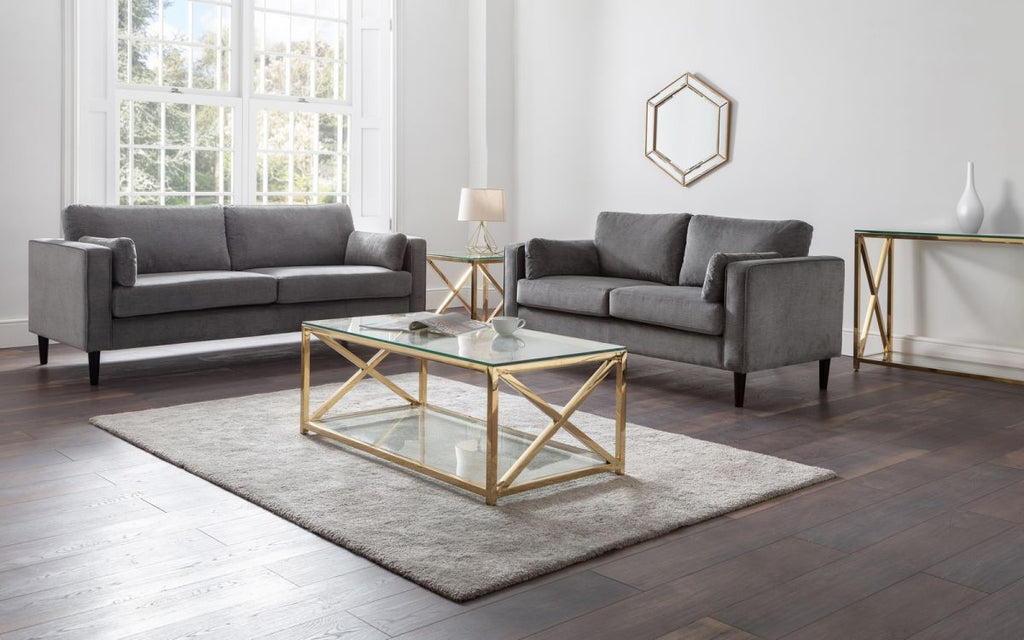 Miami Steel and Glass Coffee Table