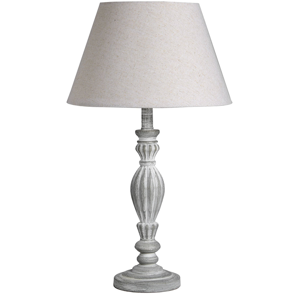 Natural Washed Wood Table Lamp