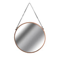 Copper Rimmed Round Mirror