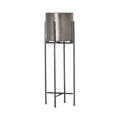 Gun Metal Cylindrical Planter