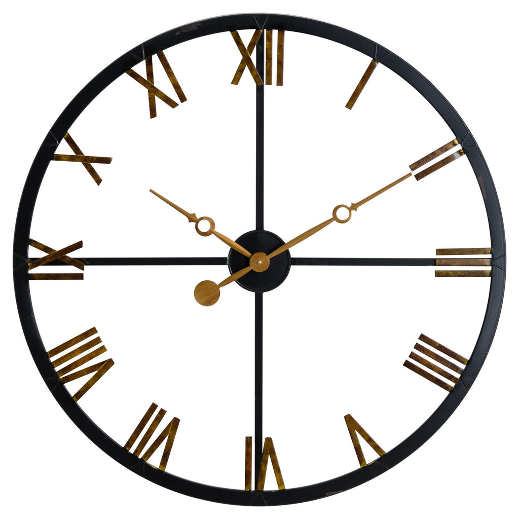 Distressed Skeleton Station Clock