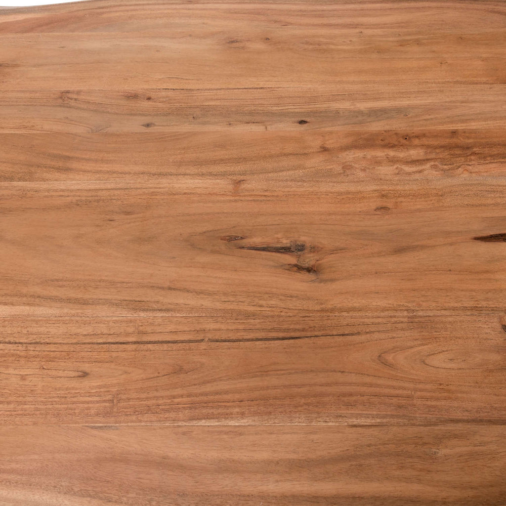 Acacia Wood Live Edge Dining Set, Table and Bench