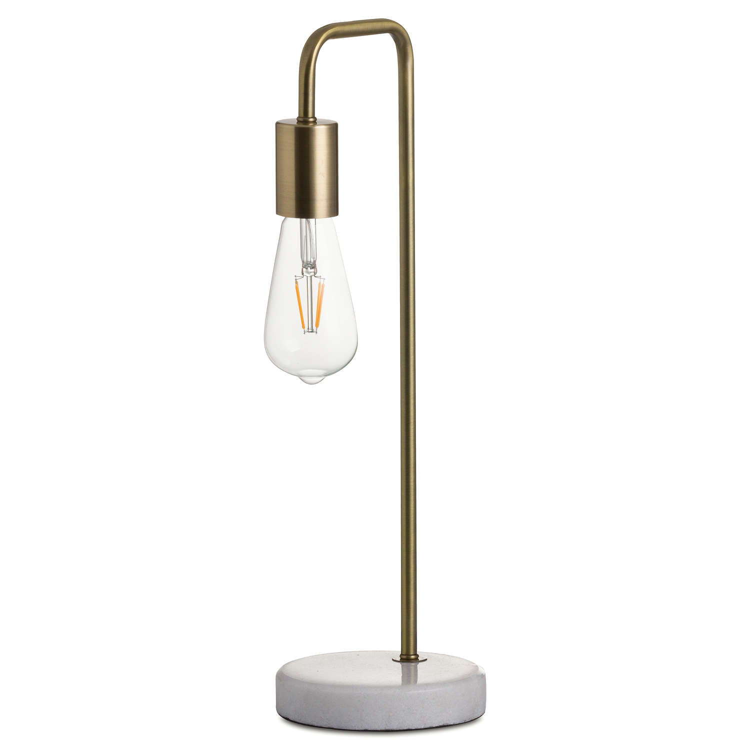 Industrial Desk Lamp, Marble & Brass