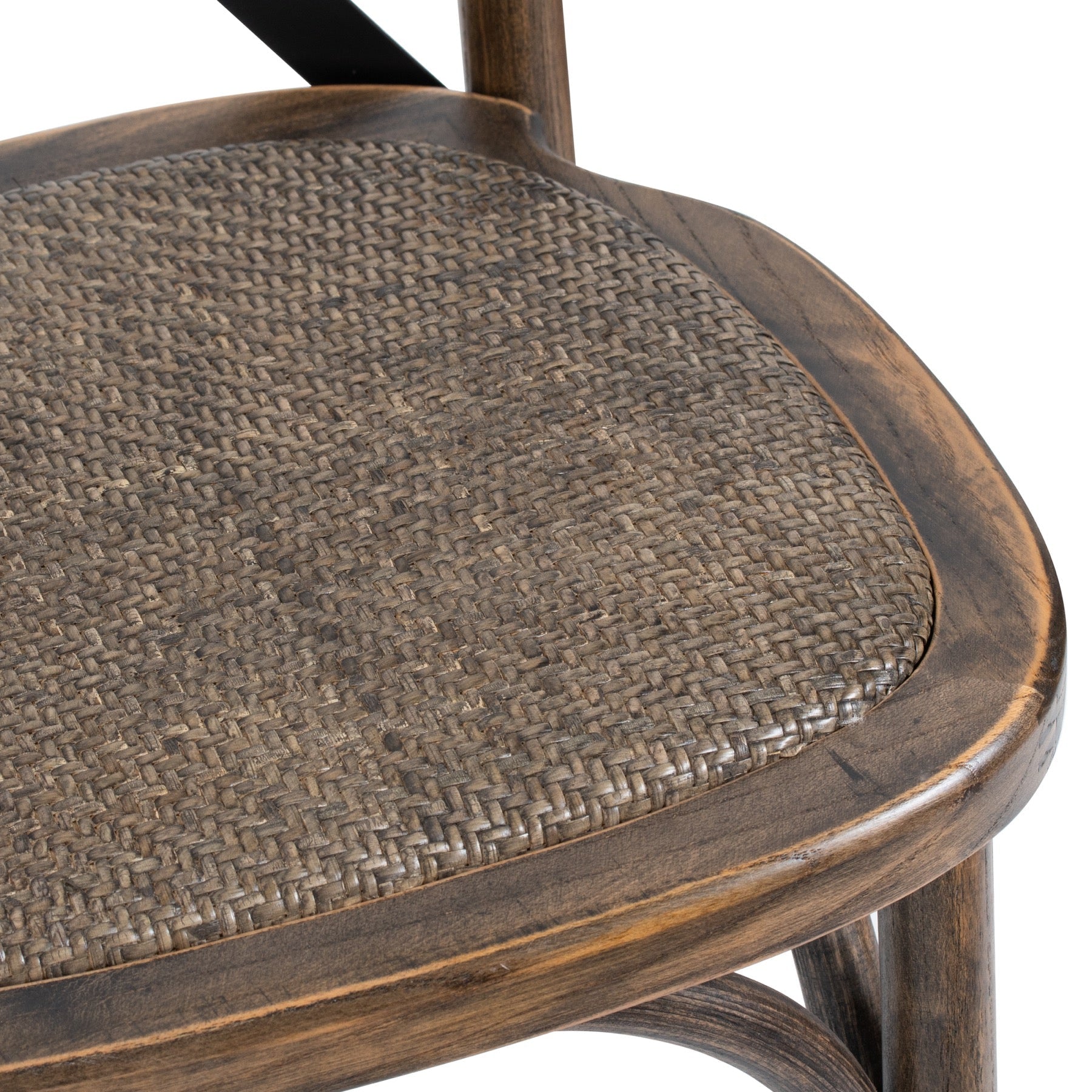 Cross Back Dining Chair, Brown