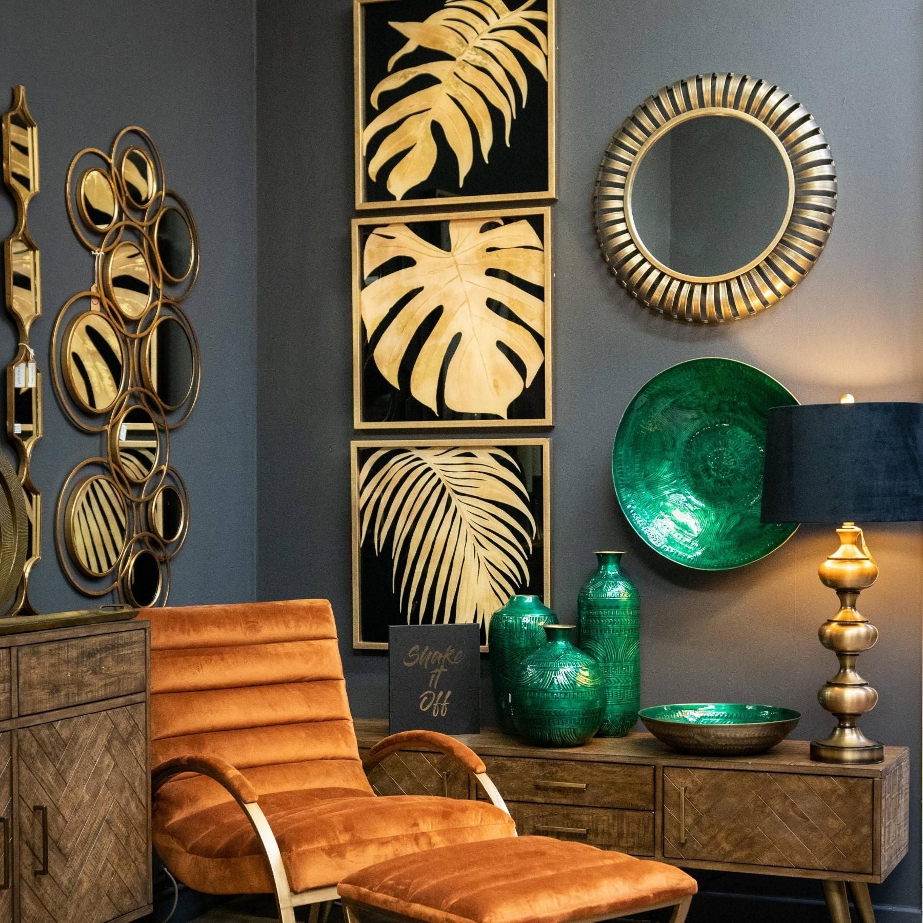 Large Gold Mirror
