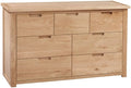 Oak 4+3 Drawer Wide Chest