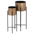 Set Of Two Bronze Planters