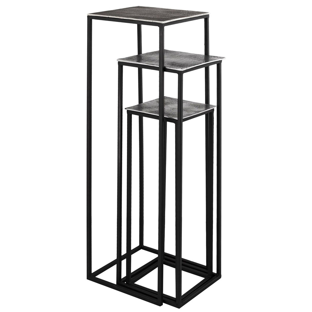 Aluminium Display Tables, Set of 3