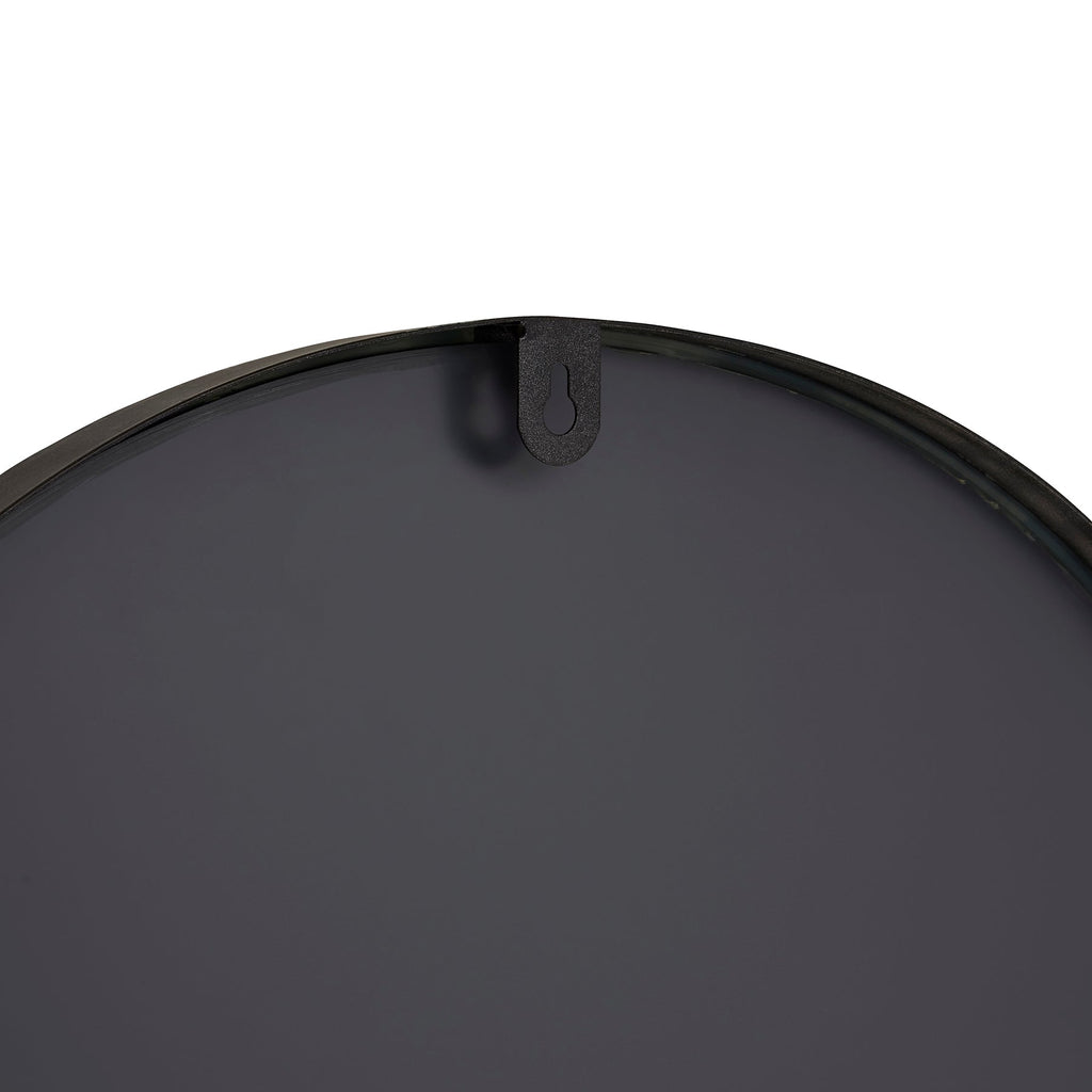 Mirrored Wall Clock, Black