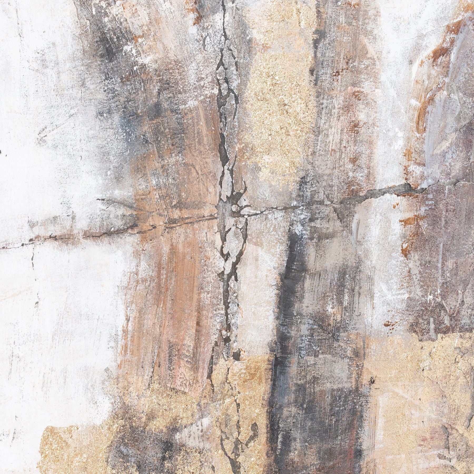 Capri Gold and Bronze Hand Painted Canvas