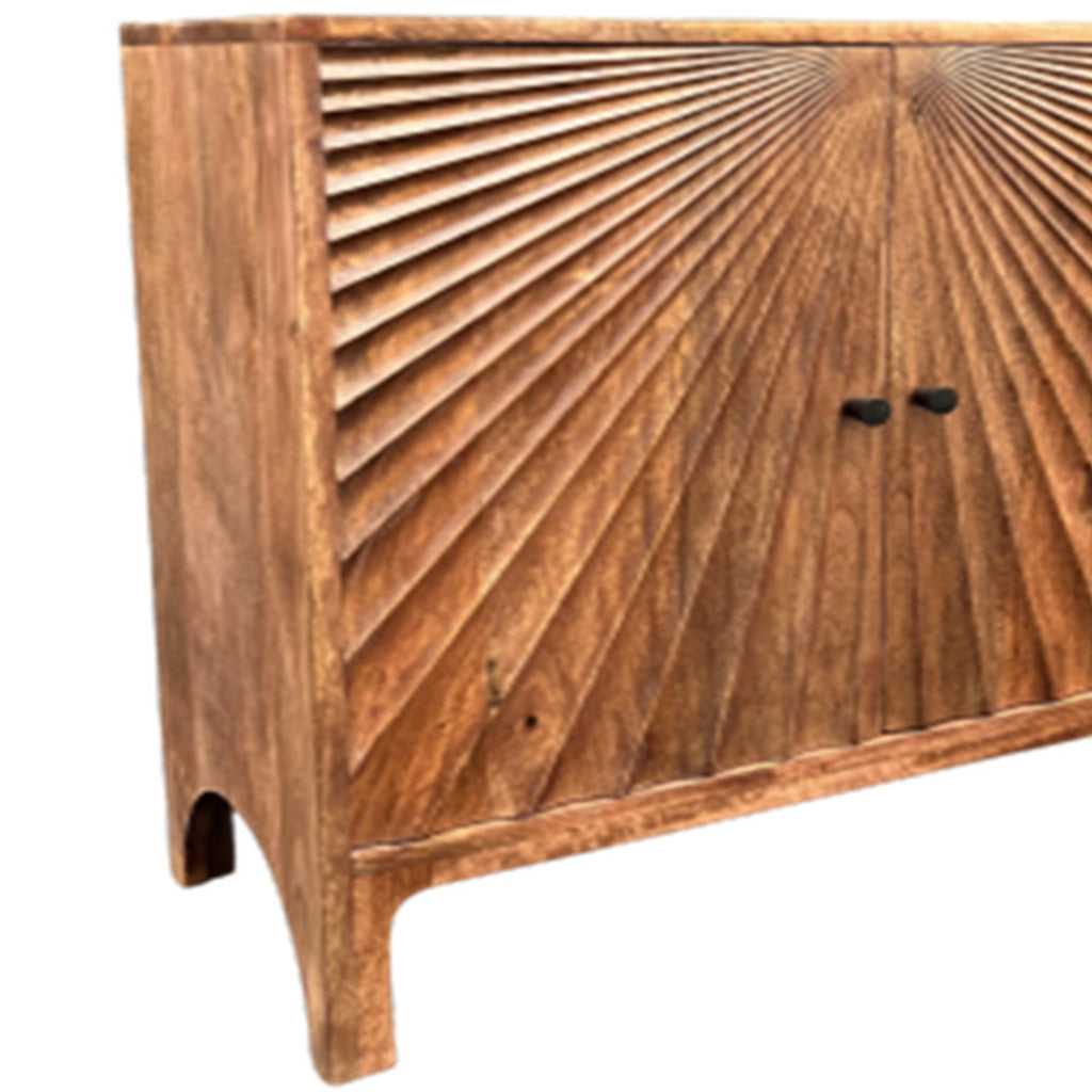 Bella Carved Wooden Sideboard, Mango Wood