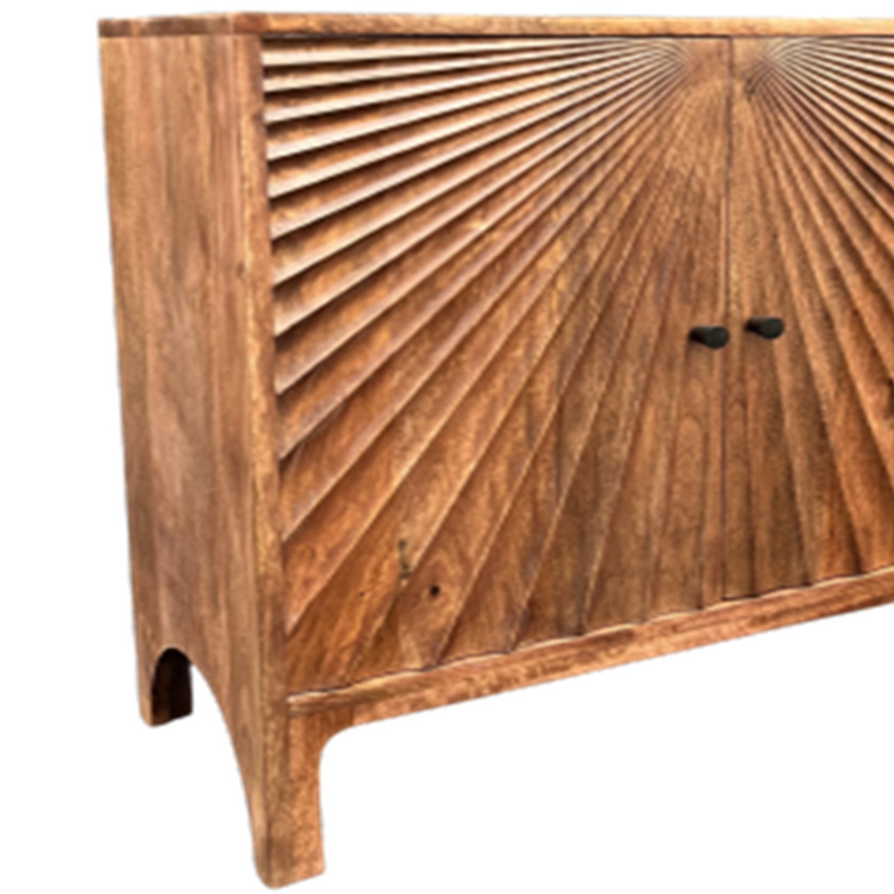 Bella Carved Wooden Sideboard, Mango Wood