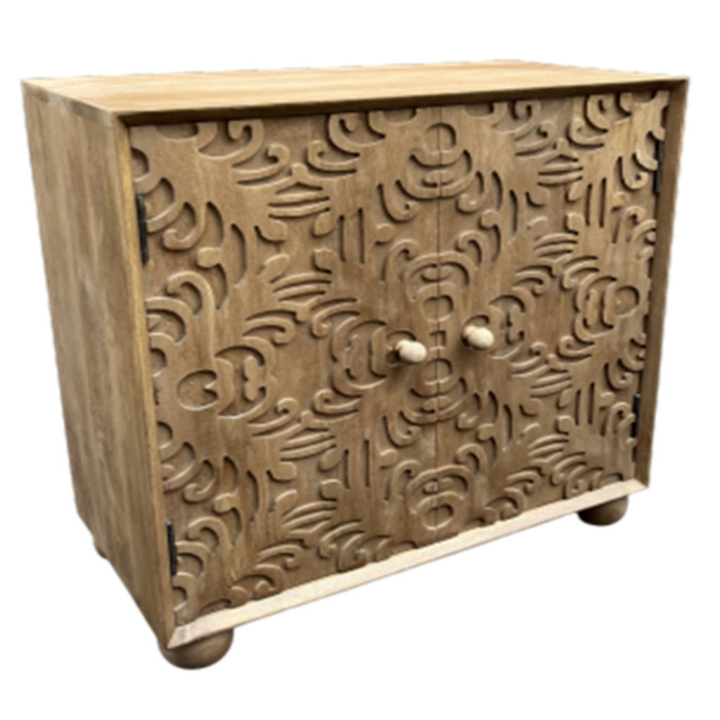 Elle Carved Sideboard, Mango Wood