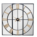 Brooklyn Wall Clock, Black And Gold