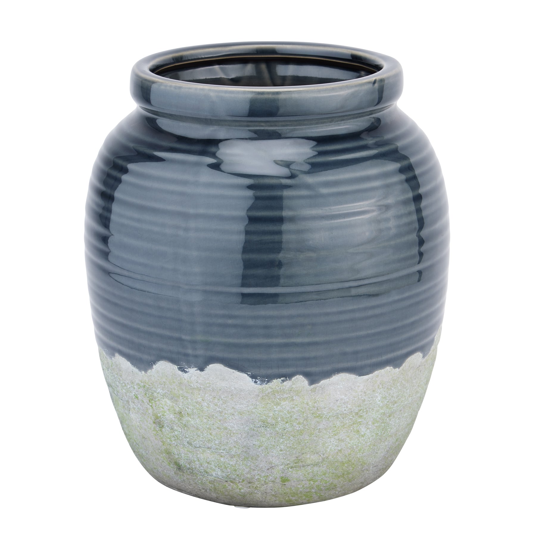 Navy Bulbous Vase
