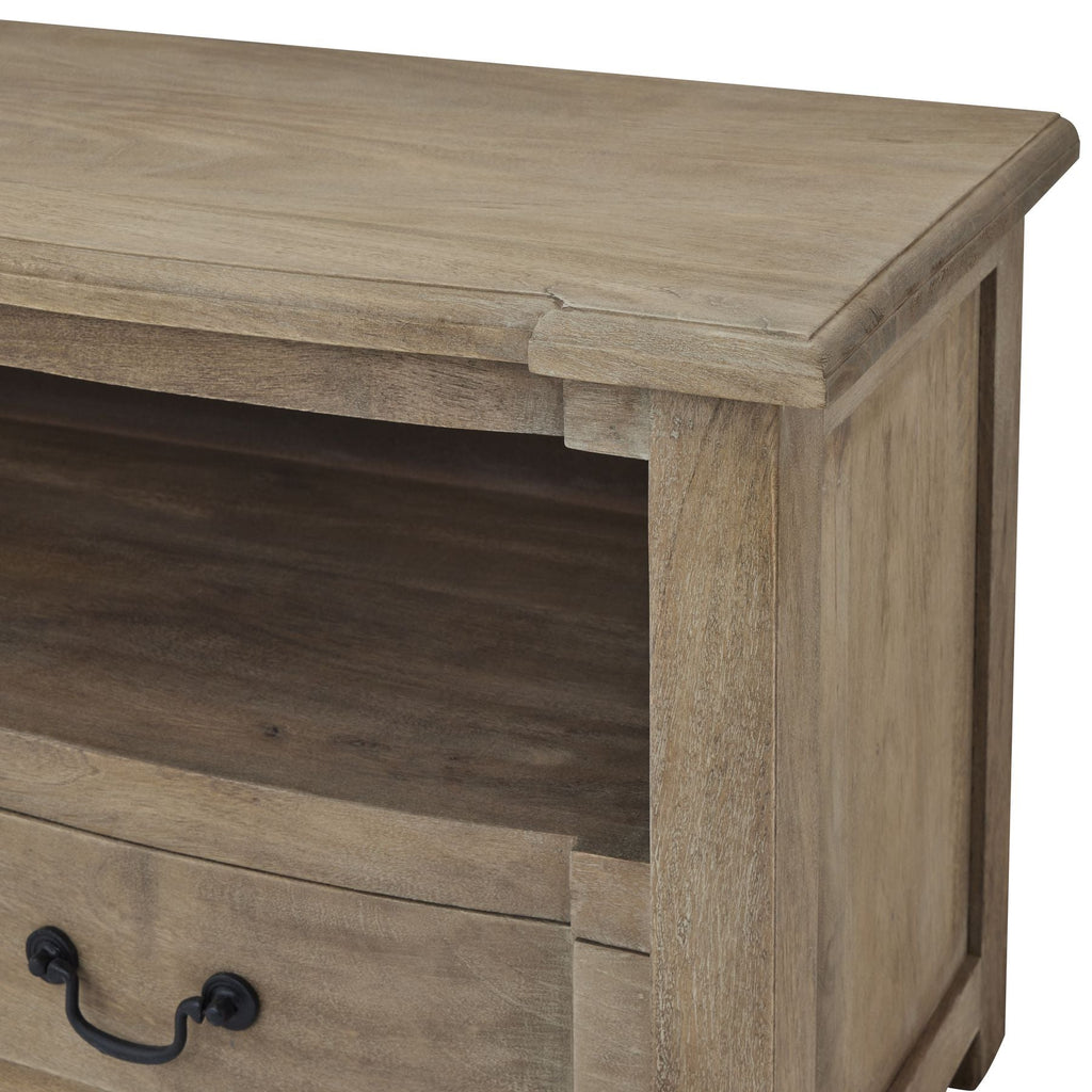 1 Drawer Media Unit, Acacia Wood