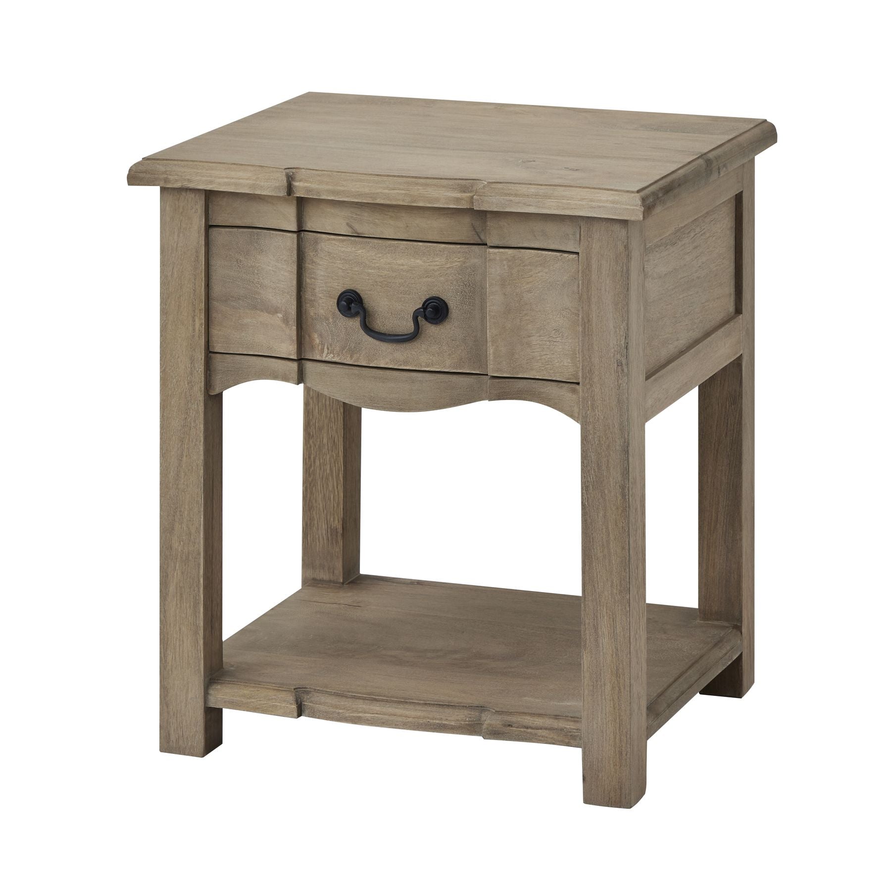 1 Drawer Bedside Table, Acacia Wood