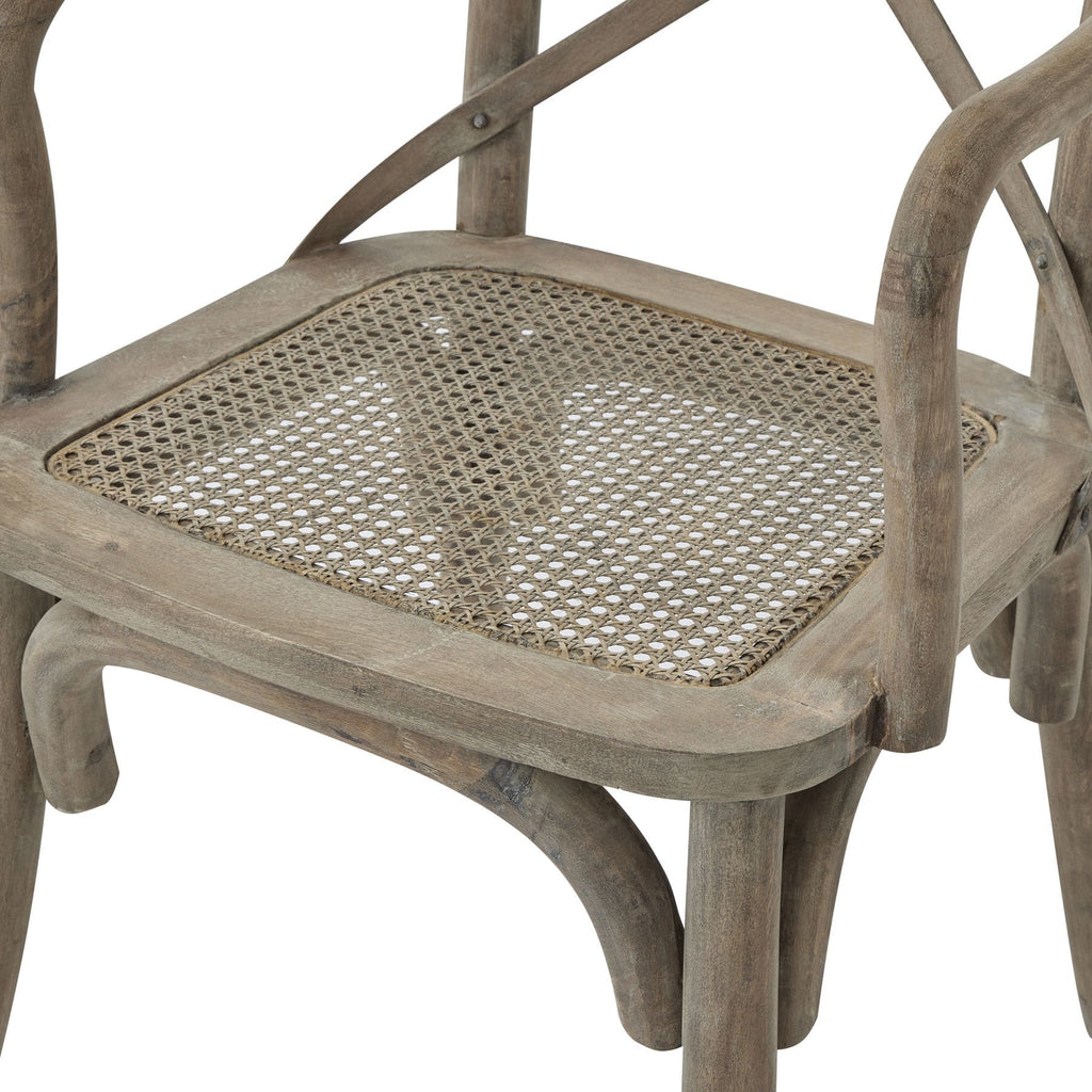 Chair With Rush Seat, Acacia Wood