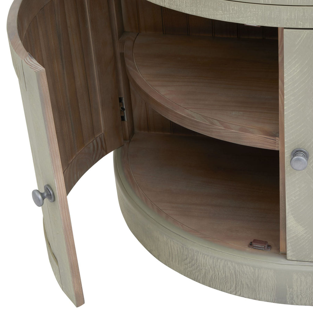 Andre Half Moon 2 Door 1 Drawer Cupboard
