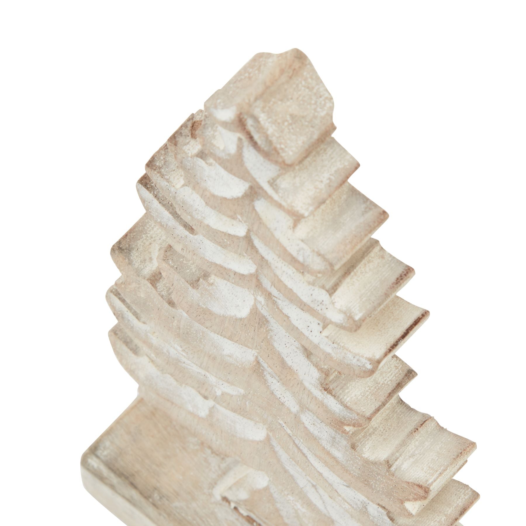 Natural Wooden Christmas Tree, White Wash