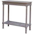 Serene Console Table, Wood and Rattan