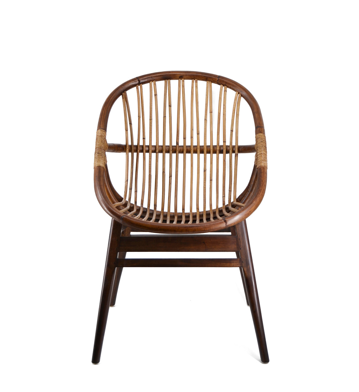 Enzo Armchair, Mindi Wood and Rattan