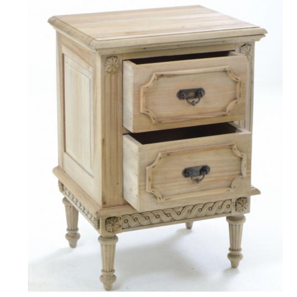 2 Drawer Vintage Bedside Table