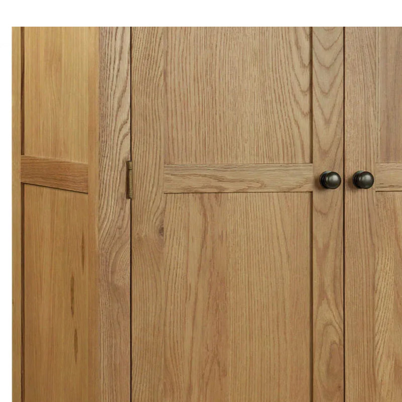 Marlborough 2 Door Wardrobe with 2 drawers, Oak wood