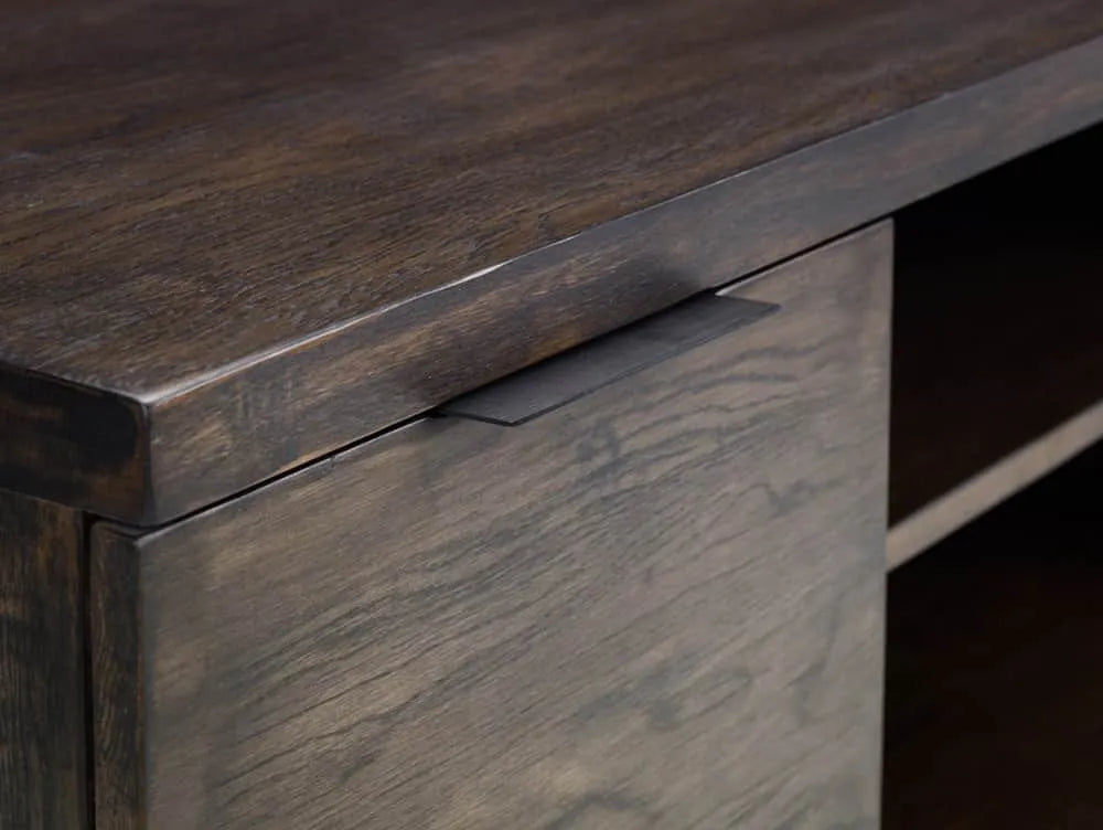 Brooklyn Wooden TV Stand, Dark Oak