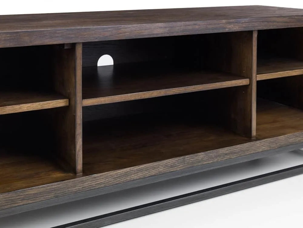 Brooklyn Wooden TV Stand, Dark Oak