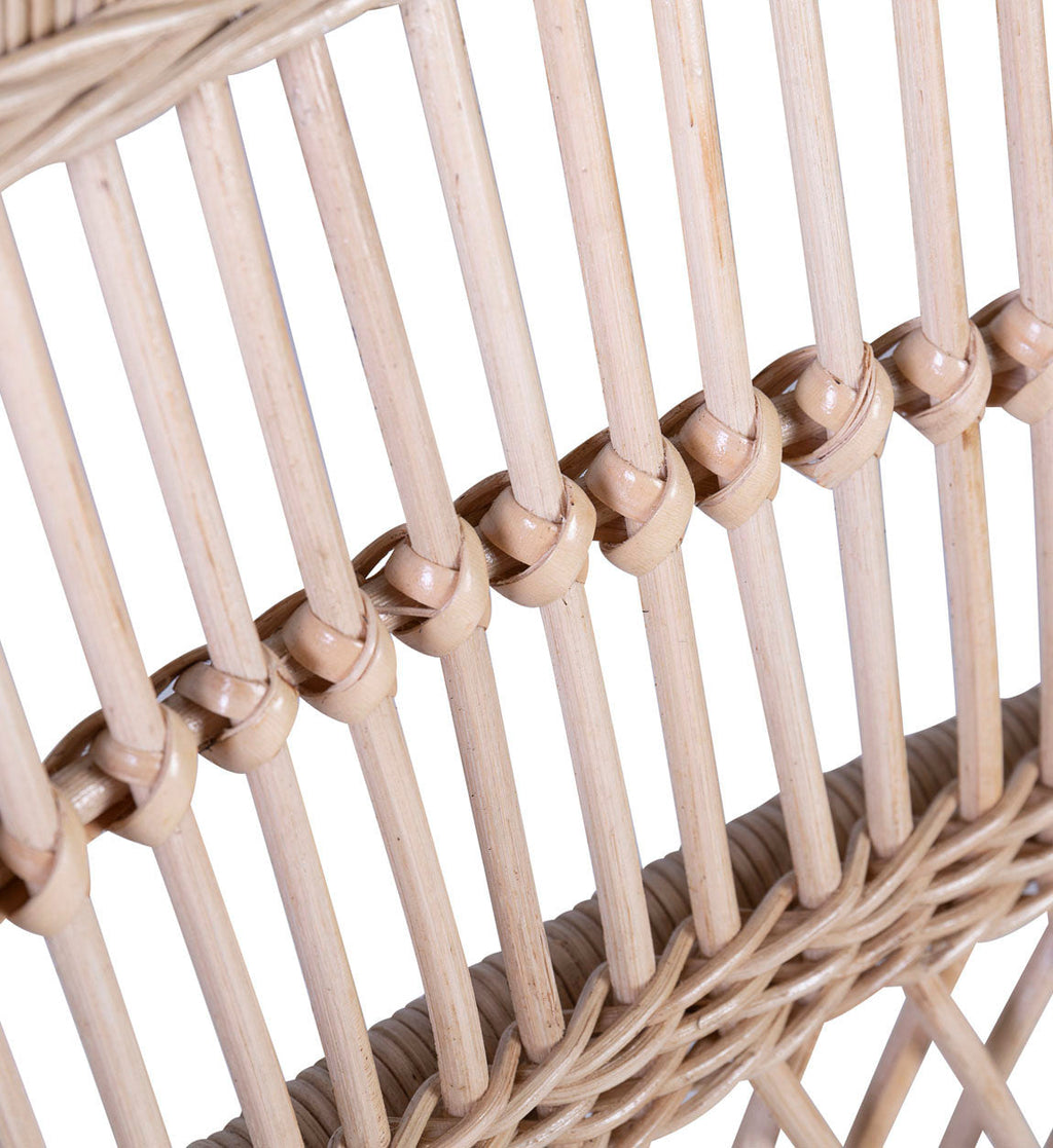 NATURAL RATTAN ARMCHAIR WITH CUSHION
