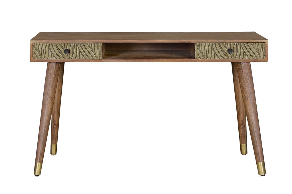 Axel 2 Drawer Desk, Mango Wood