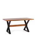 Live Edge Dining Table, X Legs