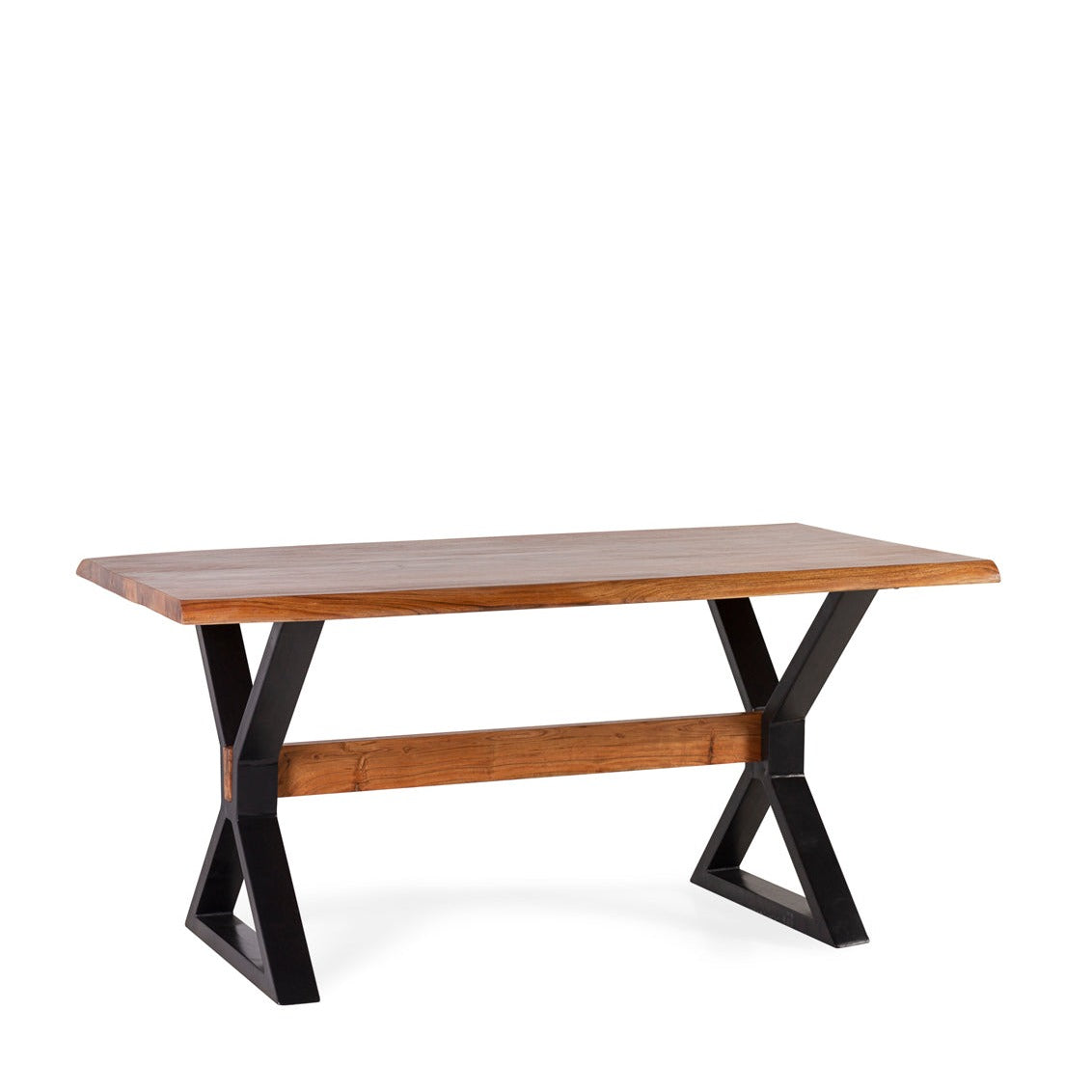 Live Edge Dining Table, X Legs
