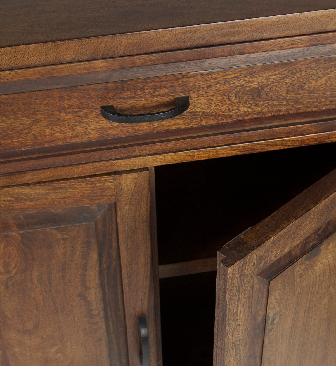 BROOKS WOODEN 1 DRAWER 2 DOORS SIDEBOARD