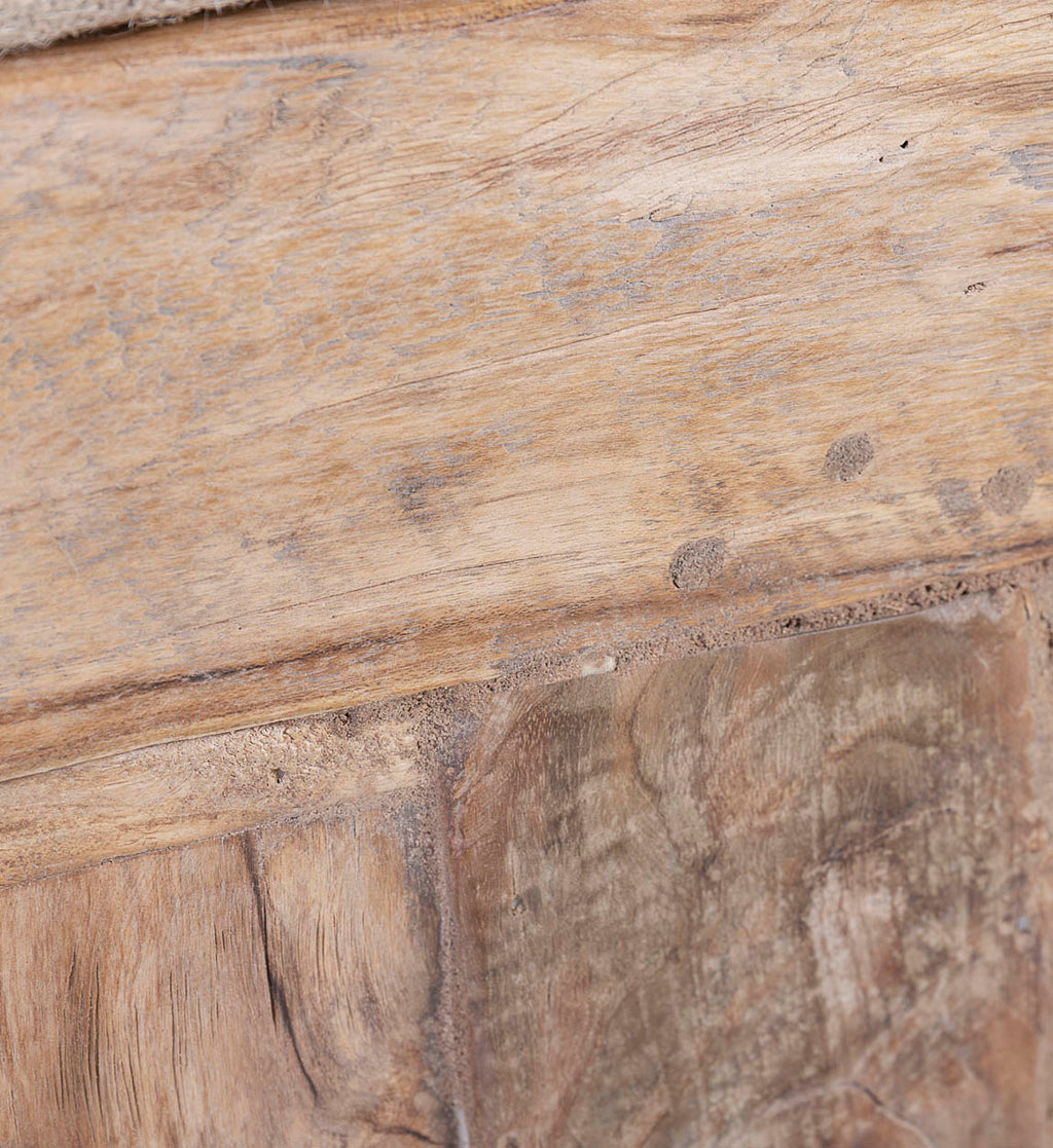 NATURAL TEAK BENCH WITH CUSHION