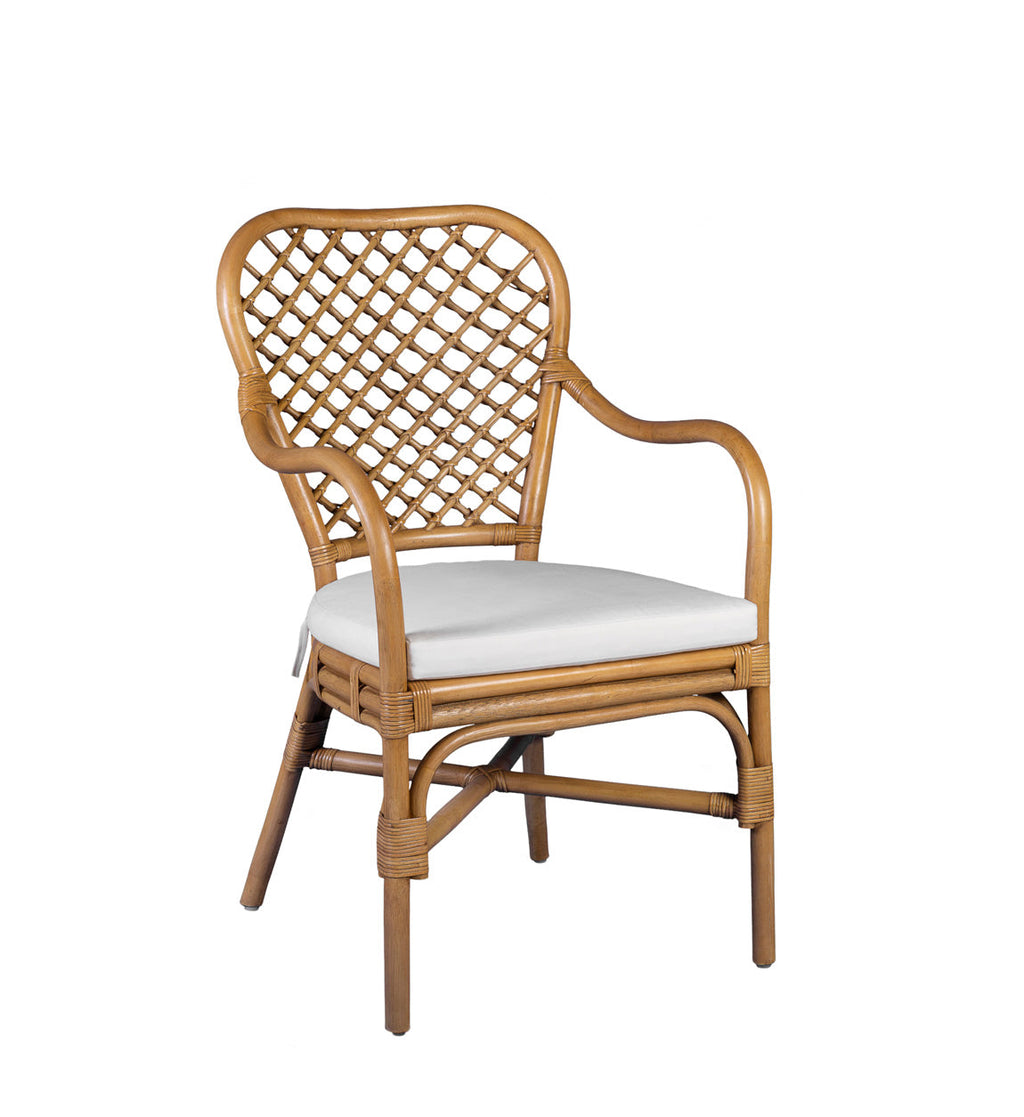 BISTRO RATTAN ARMCHAIR WITH CUSHION