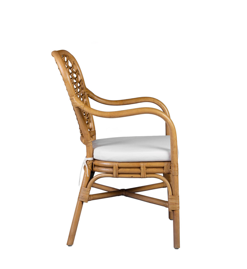 BISTRO RATTAN ARMCHAIR WITH CUSHION