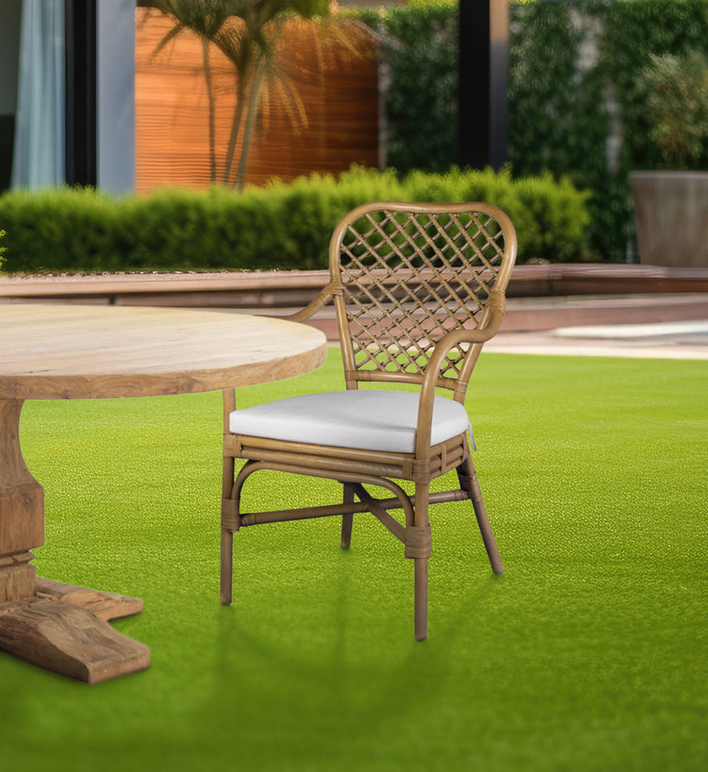 BISTRO RATTAN ARMCHAIR WITH CUSHION