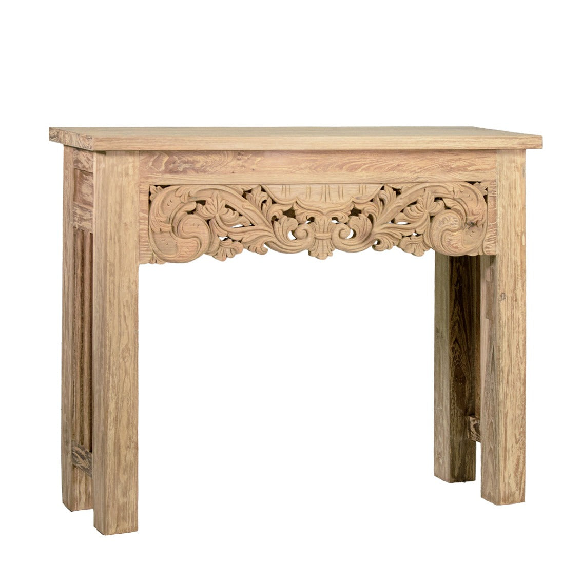 CARVED TEAK CONSOLE TABLE
