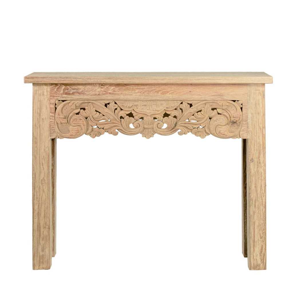 CARVED TEAK CONSOLE TABLE