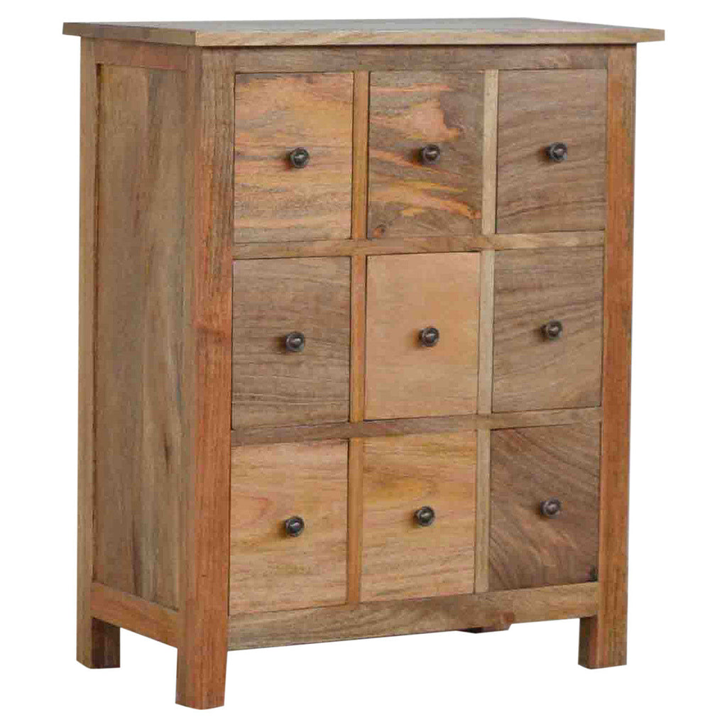 Wooden Cabinet with 9 Drawers