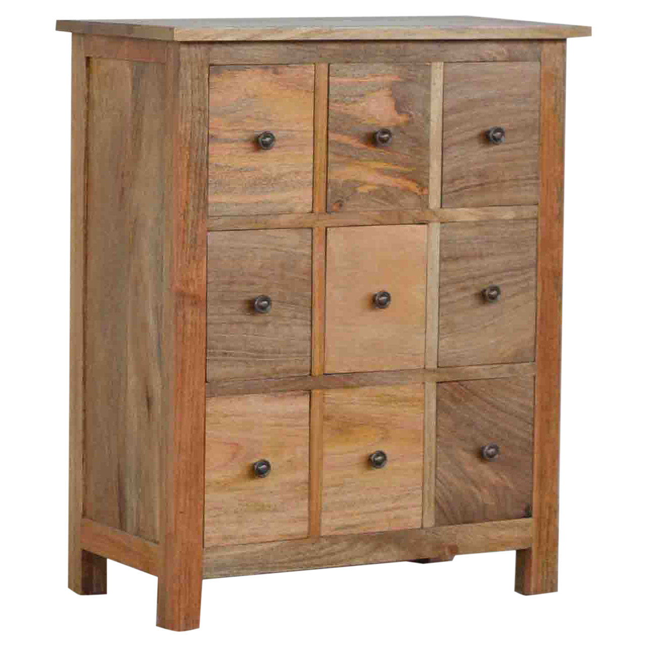 Wooden Cabinet with 9 Drawers